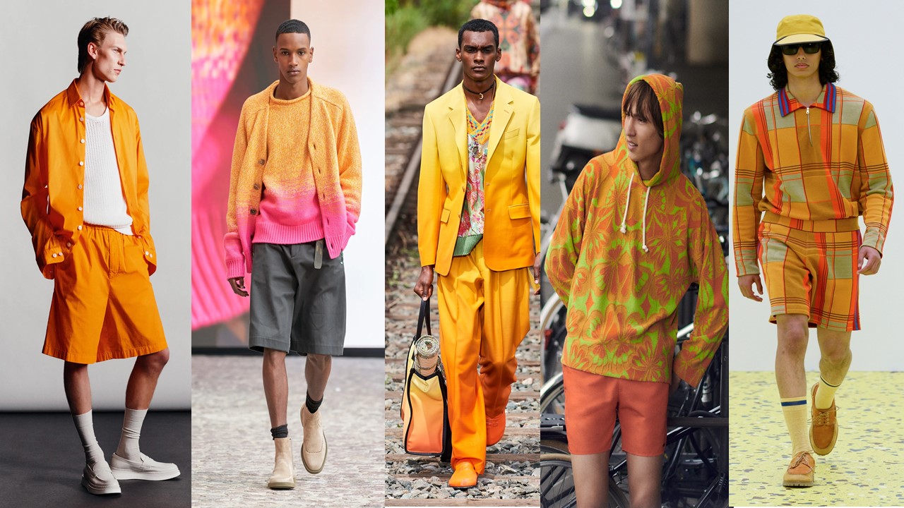 Men Tailored Suits in Mango Sorbet play and structured shorts, SS22 Menswear Collection