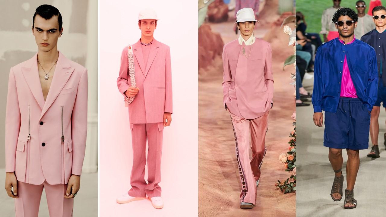 Pastel Pink Men Tailored Suits, Orchid Color SS22 Menswear Collection