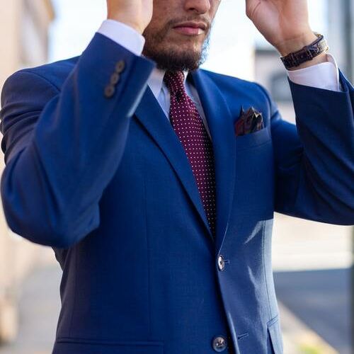 Tailored Navy Blue Suit